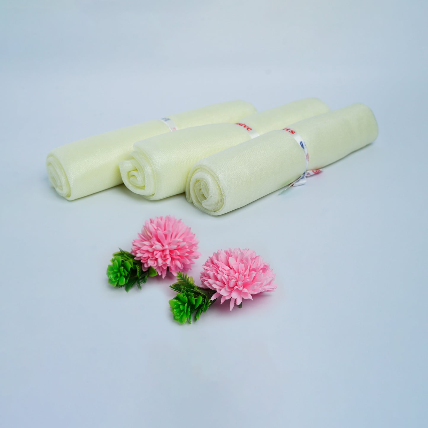 Net wrap with flowers