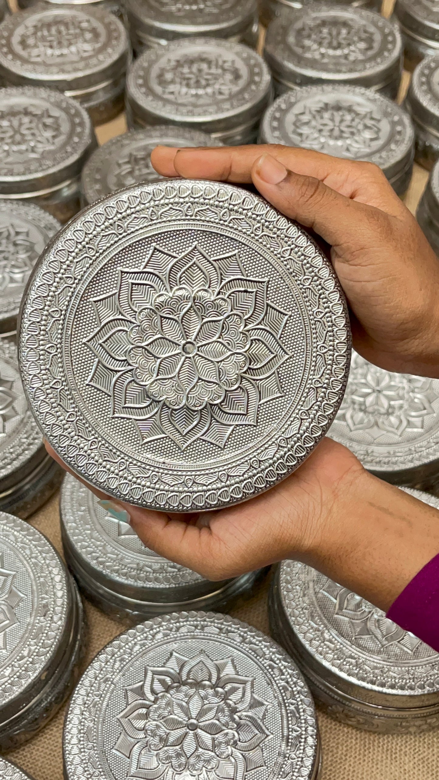 Meenakari Steel Box - 5 inch