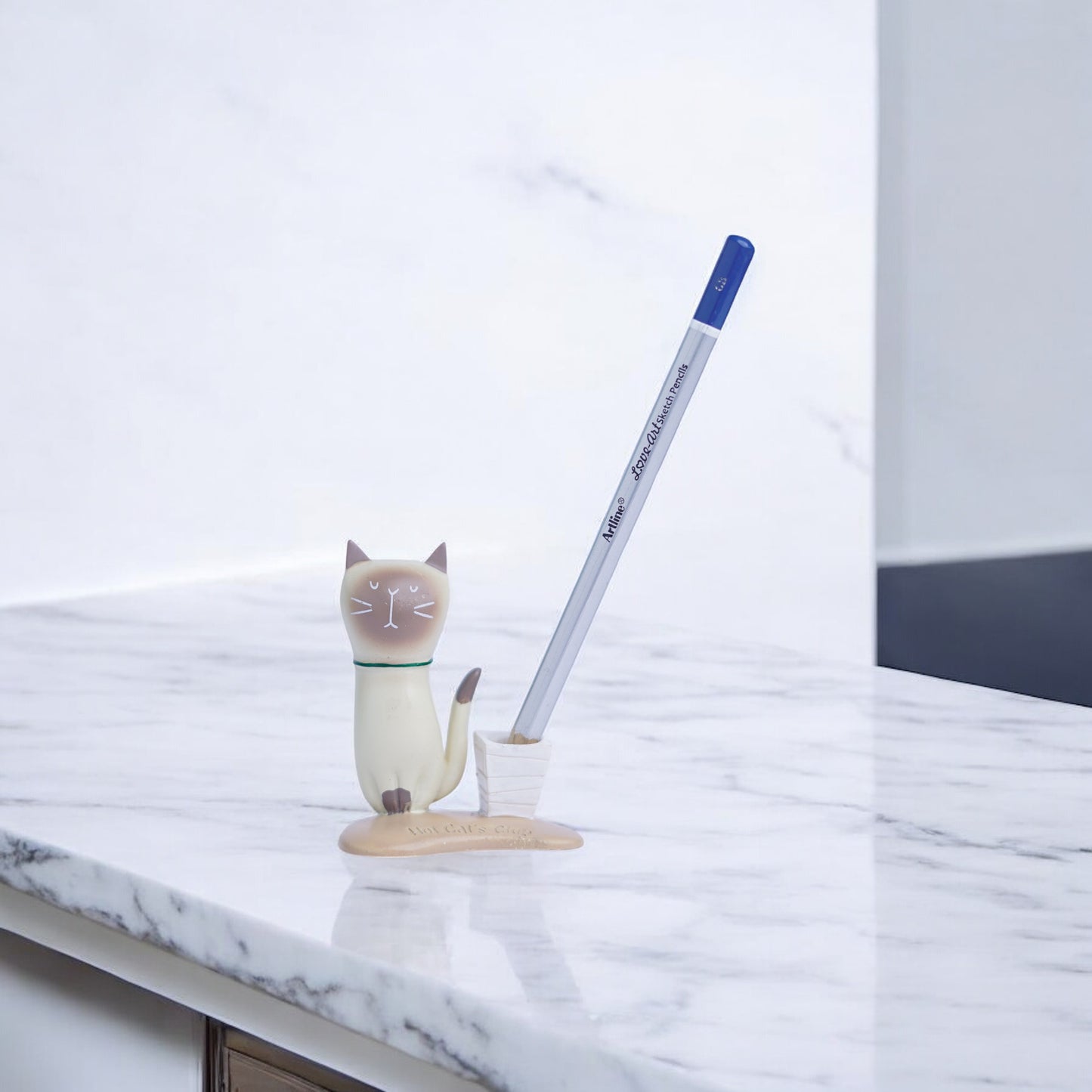 Cat pen stand white