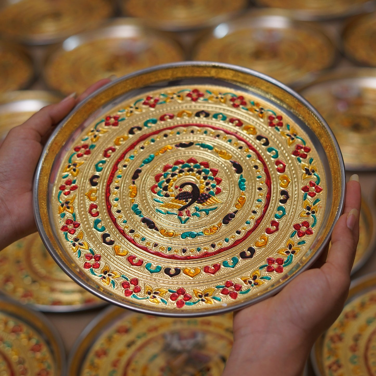 Meenakari Plate - 10 inch