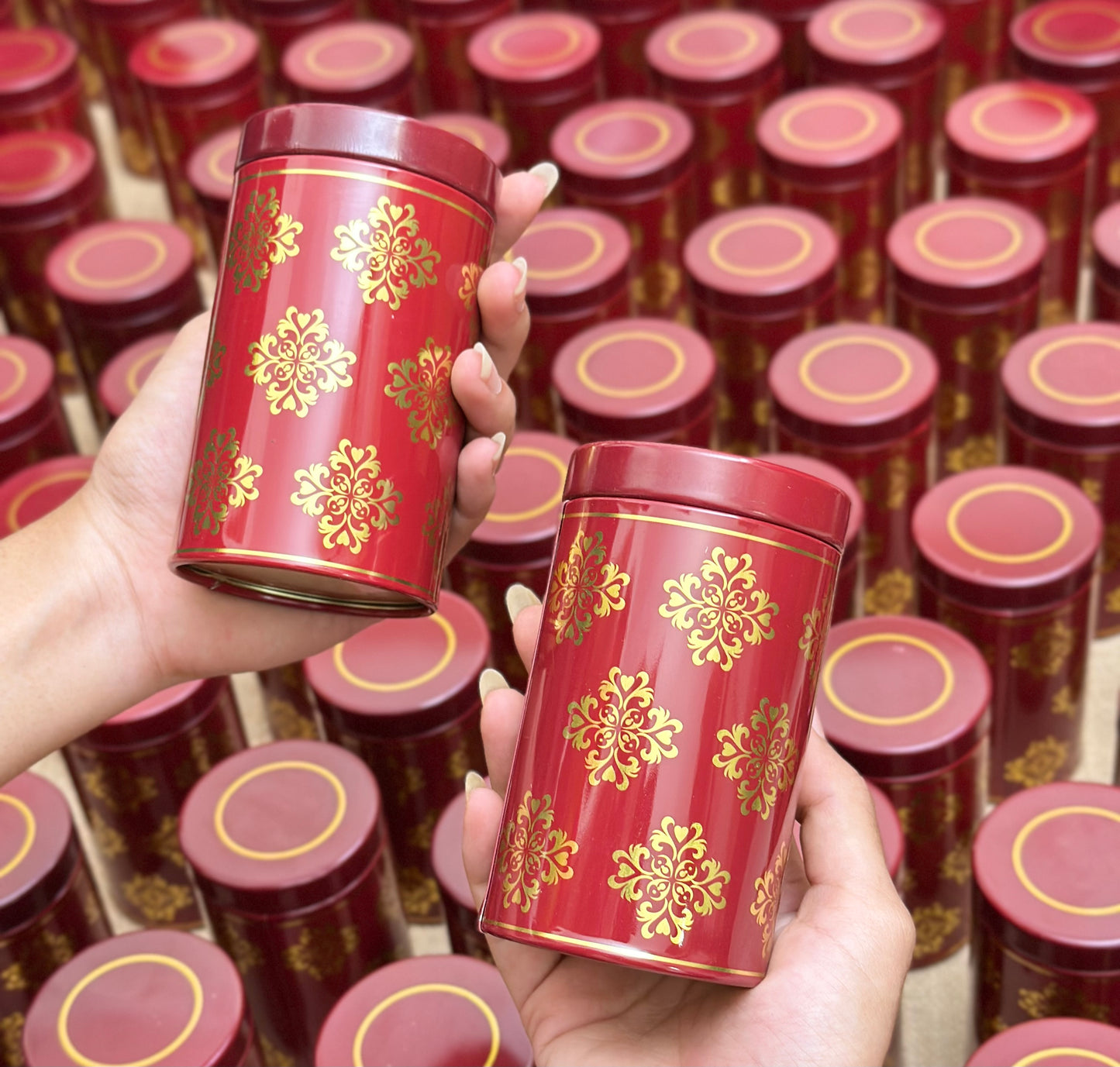 Red air tight container 4.5 inches