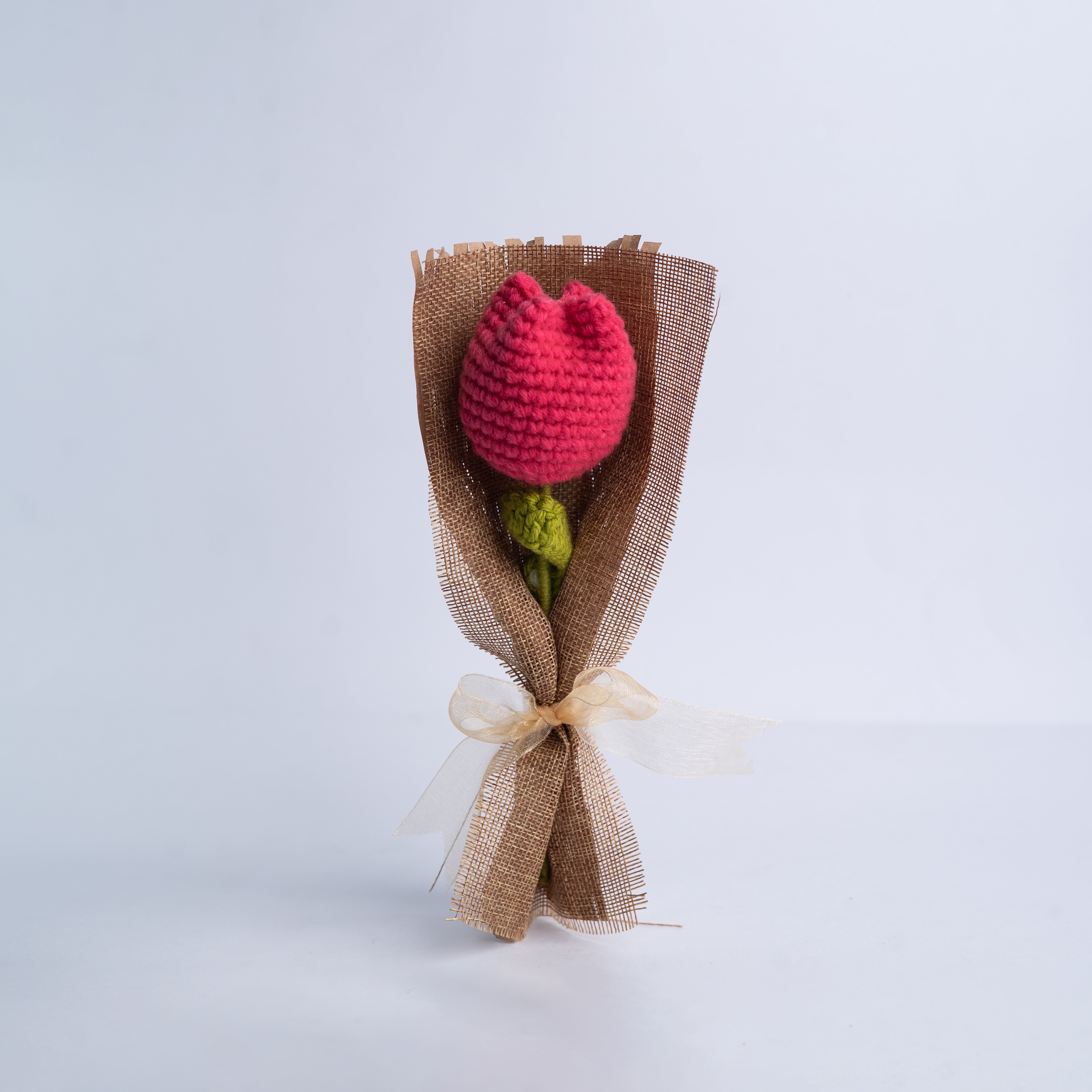 Tulip Mini Bouquet With Jute Sheet Pai By Lee Gifts tulip-mini-bouquet-with-jute-sheet-pai-by-lee-gifts