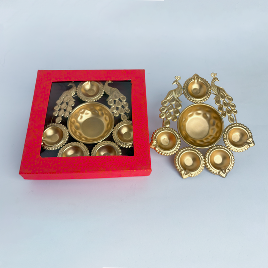 Peacock Urli - 8 inches