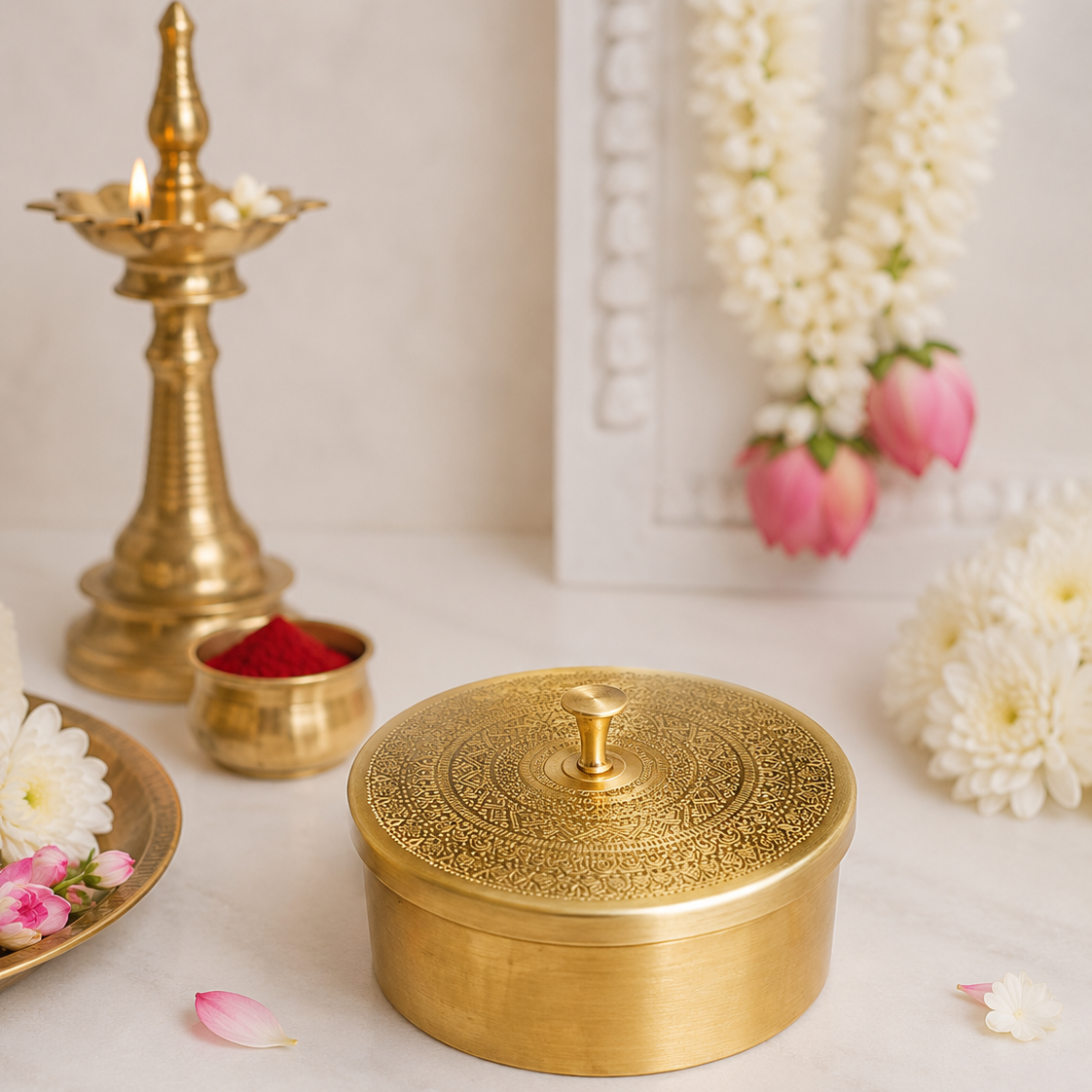 Pooja Brass Box
