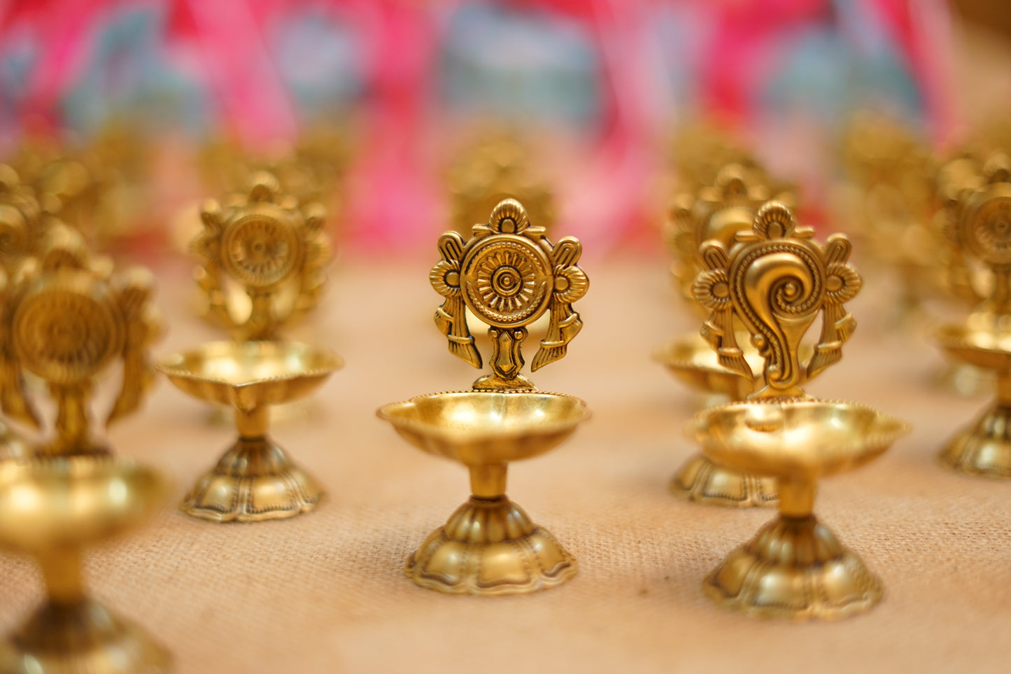 Brass Shank & Chakra Diya