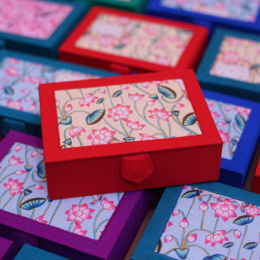 Raw Silk Jewel box (Assorted)