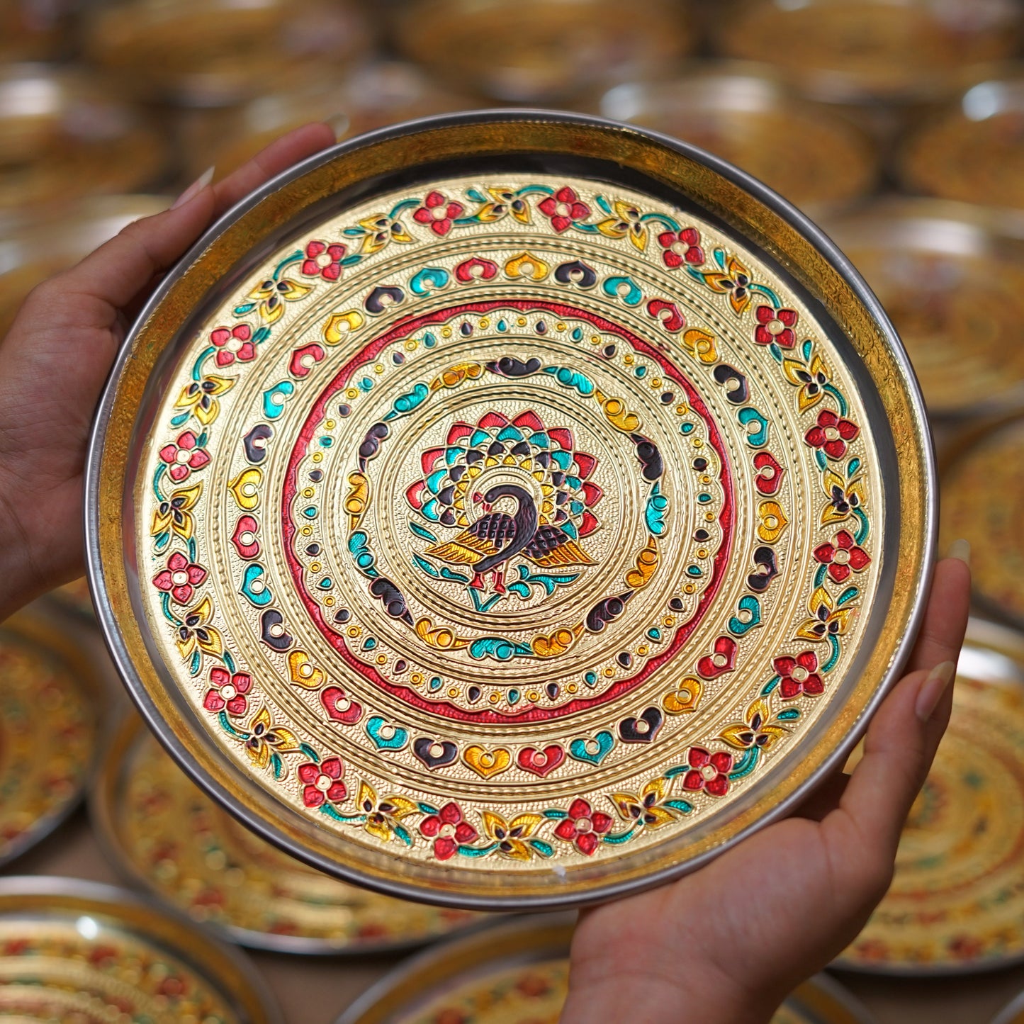 Meenakari Plate - 10 inch