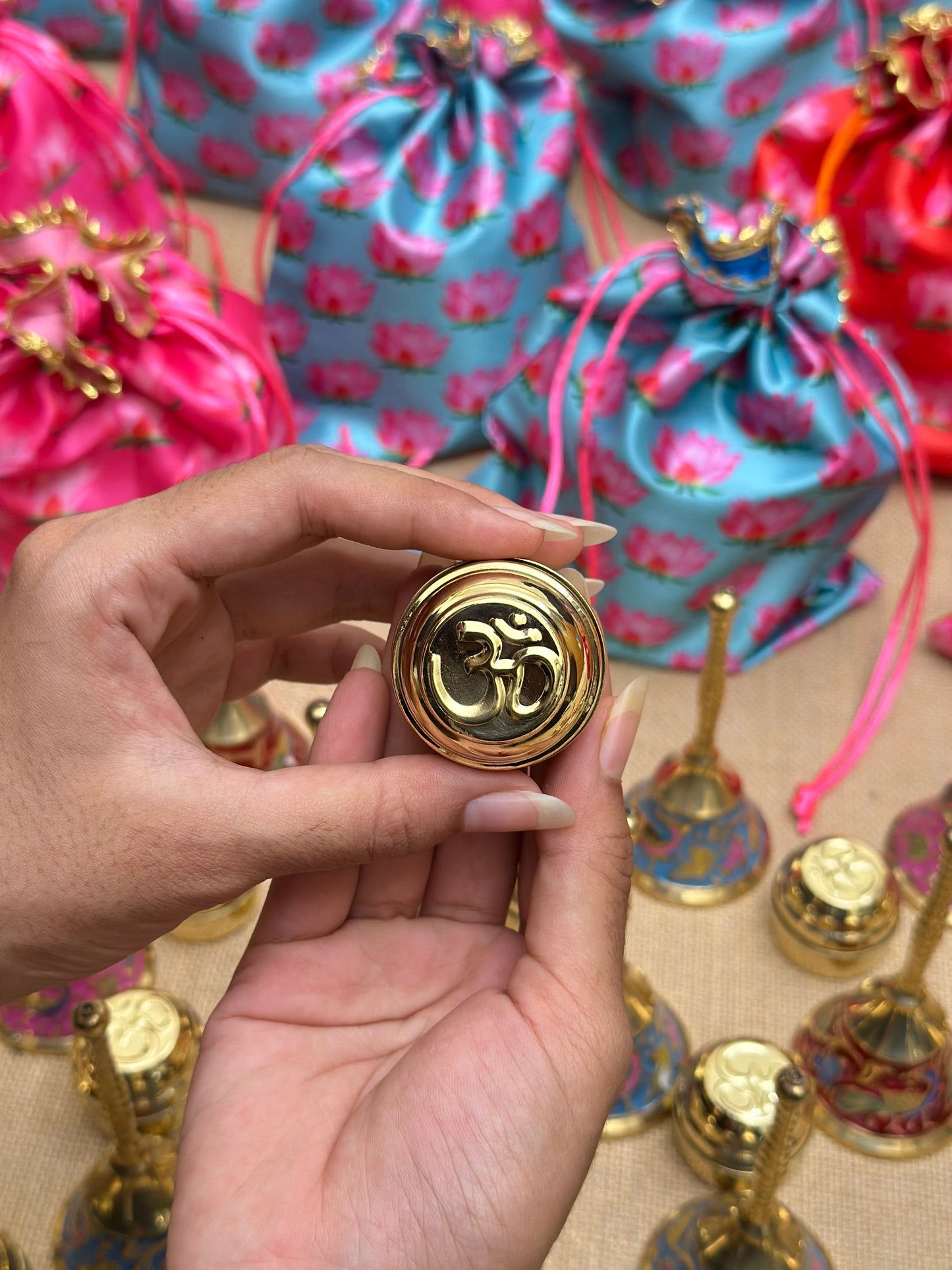Budget friendly brass kumkum holder