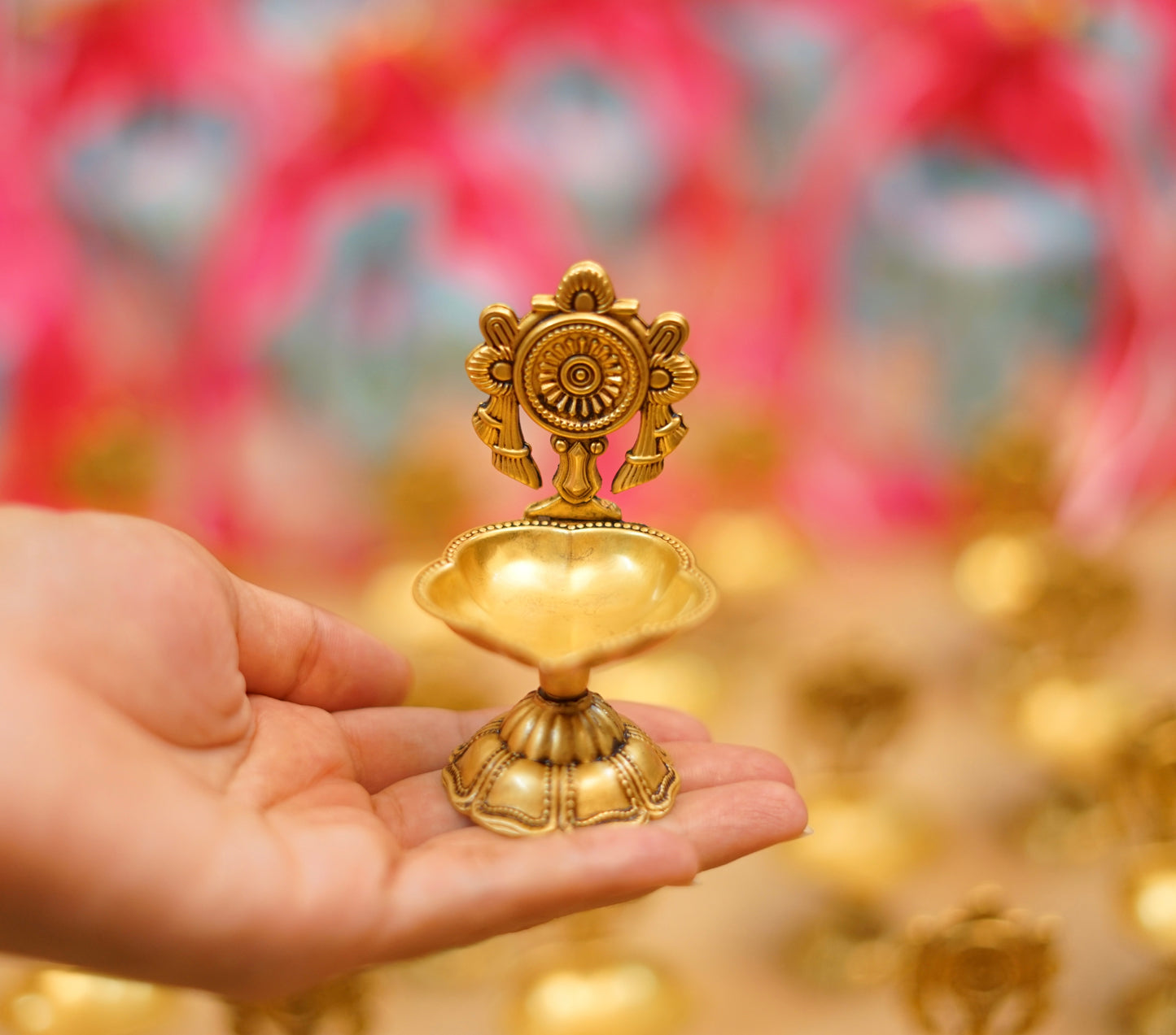 Brass Shank & Chakra Diya