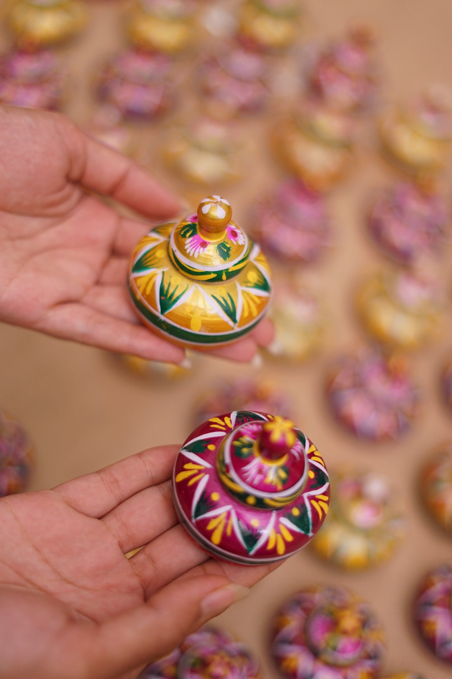 Wooden kumkum box