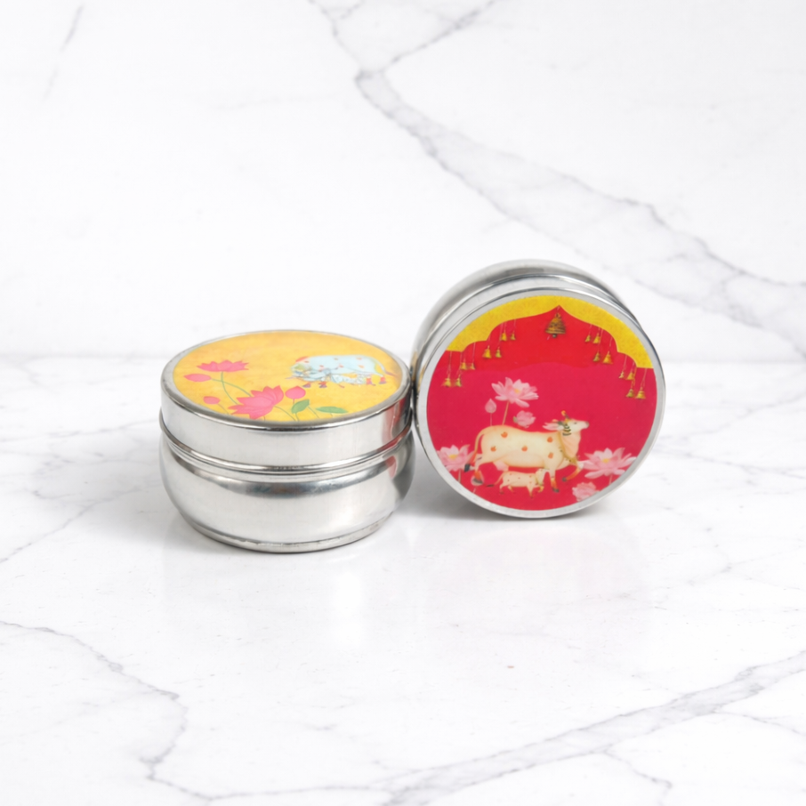 Pichwai stainless steel box (Assorted) – Pai by Lee Gifts