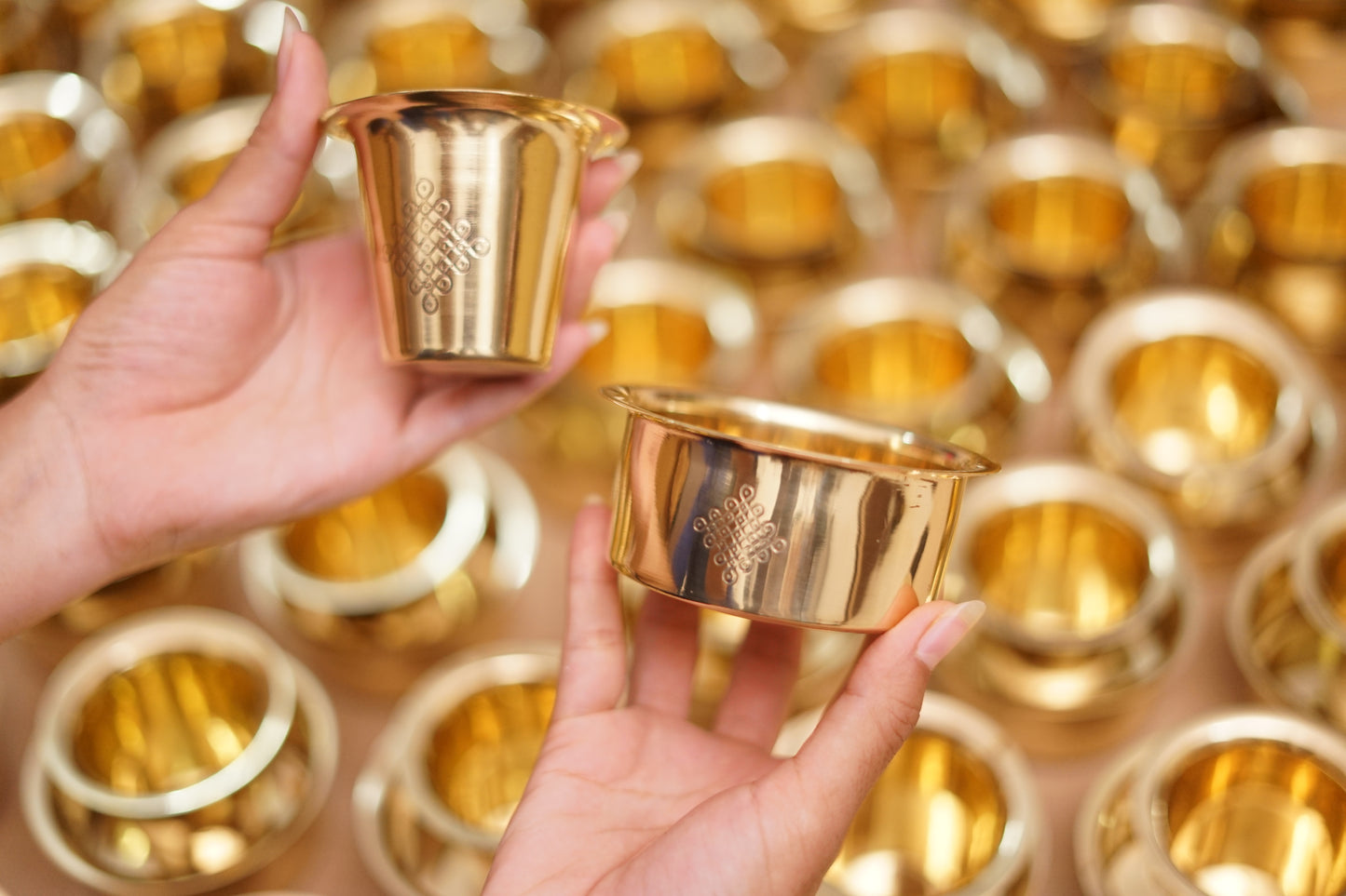 Brass Coffee Kolam Dabara set