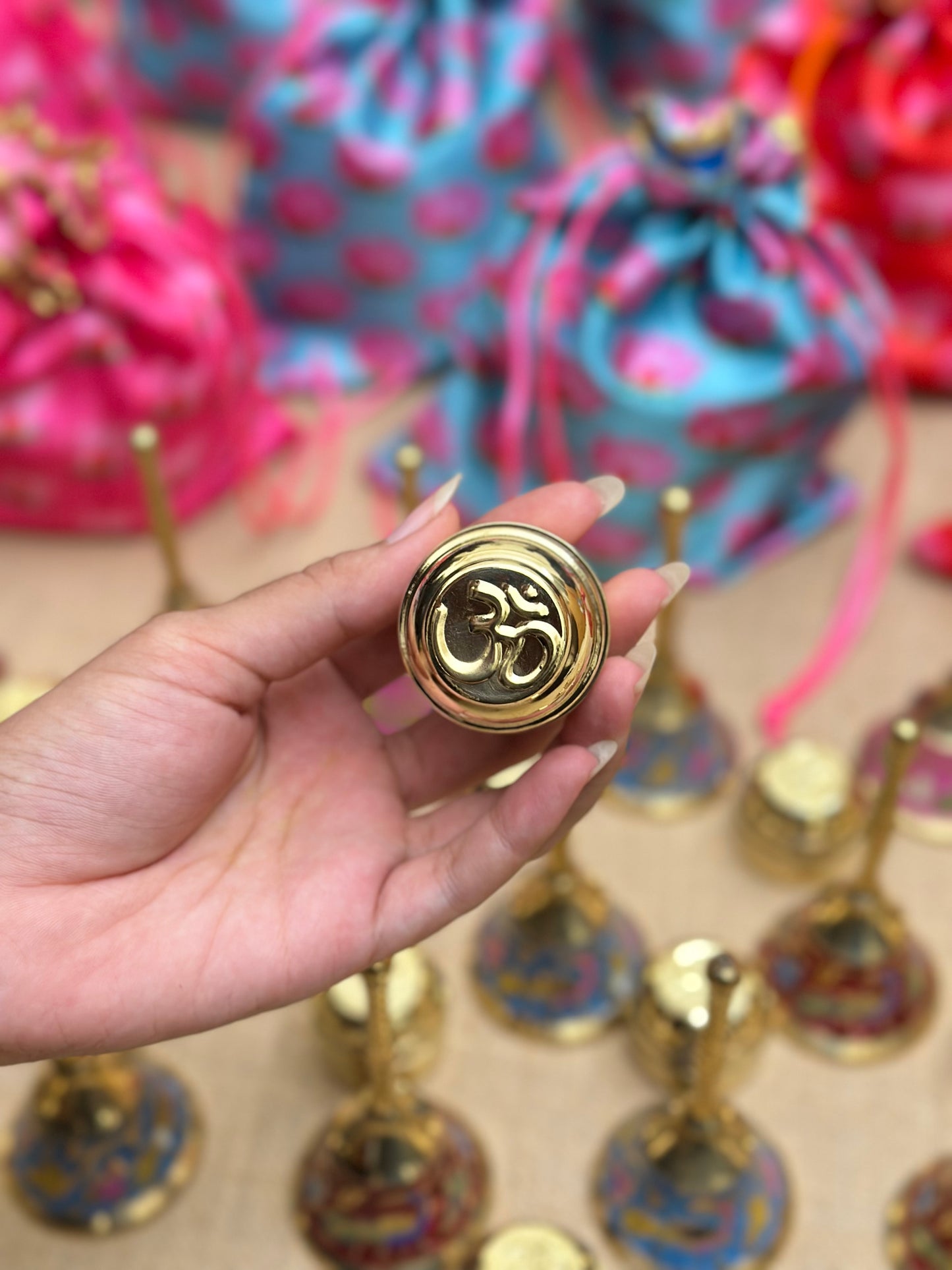 Budget friendly brass kumkum holder