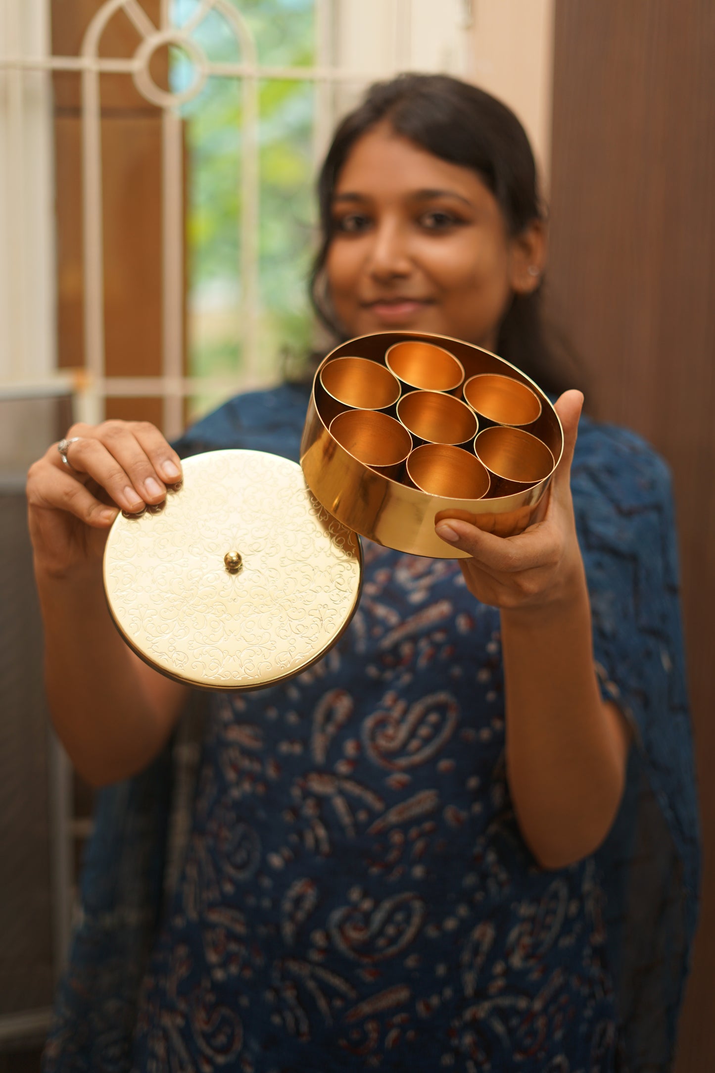 Spice box (Anjarai Petti) - 6 inch