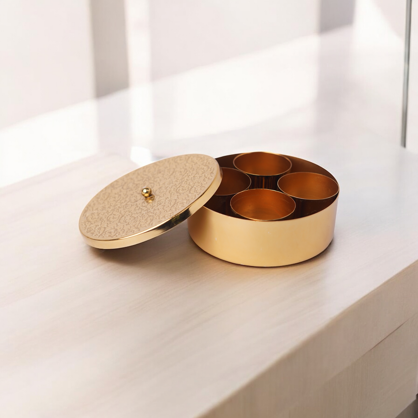 Spice box (Anjarai Petti) - 6 inch