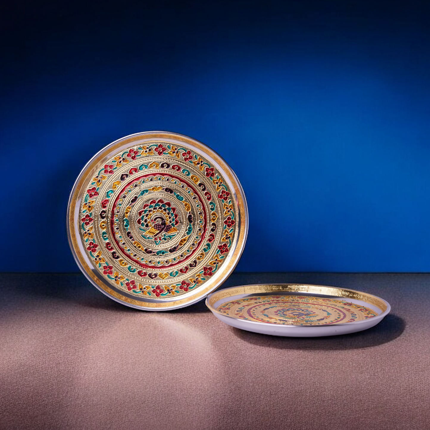 Meenakari Plate - 10 inch