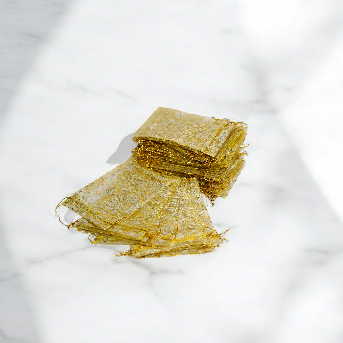 Golden printed pouch - small