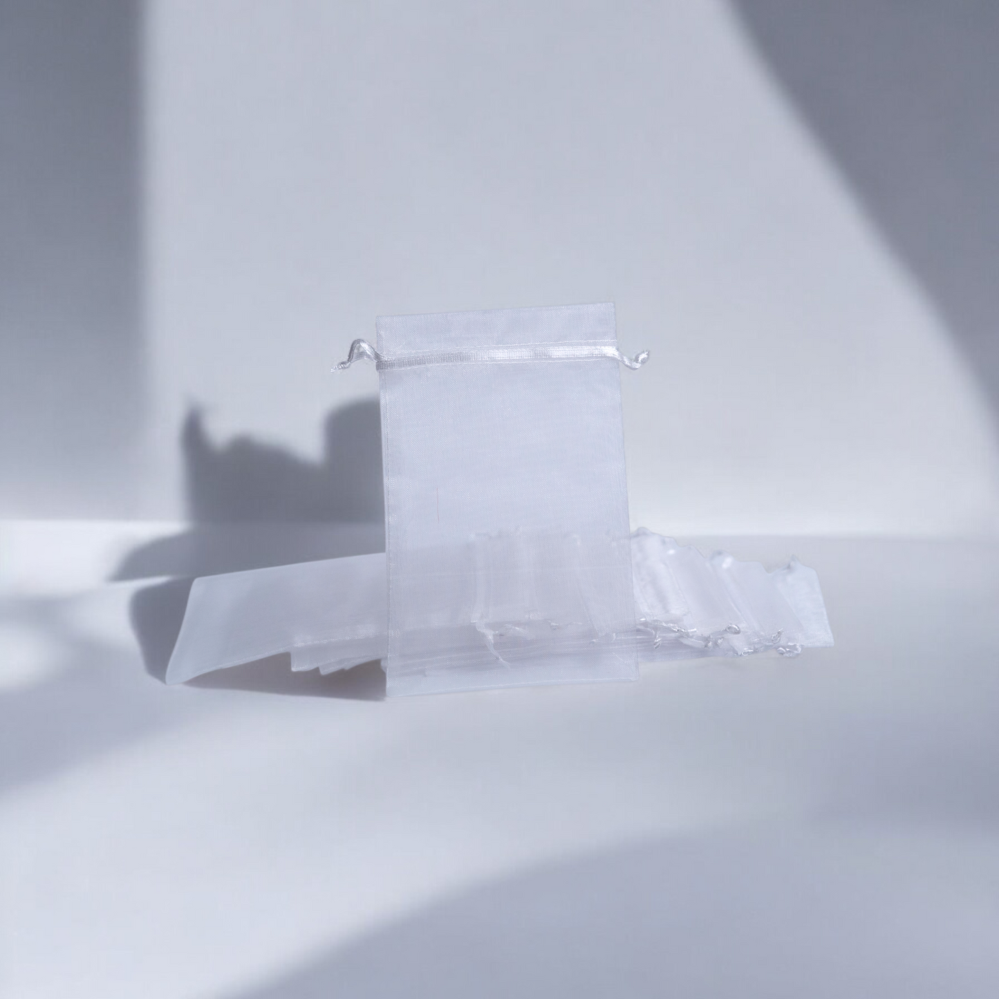 Silver plain pouch