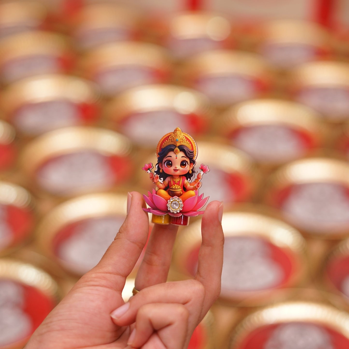 Lakshmi manjal kumkum with stone