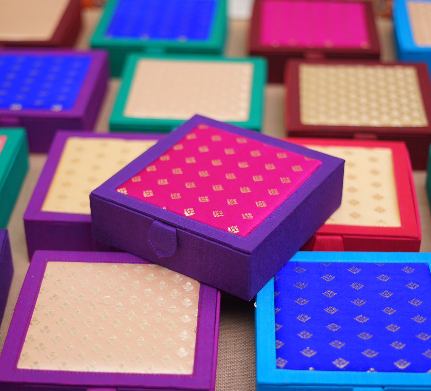 Raw silk Jewellery Organizer