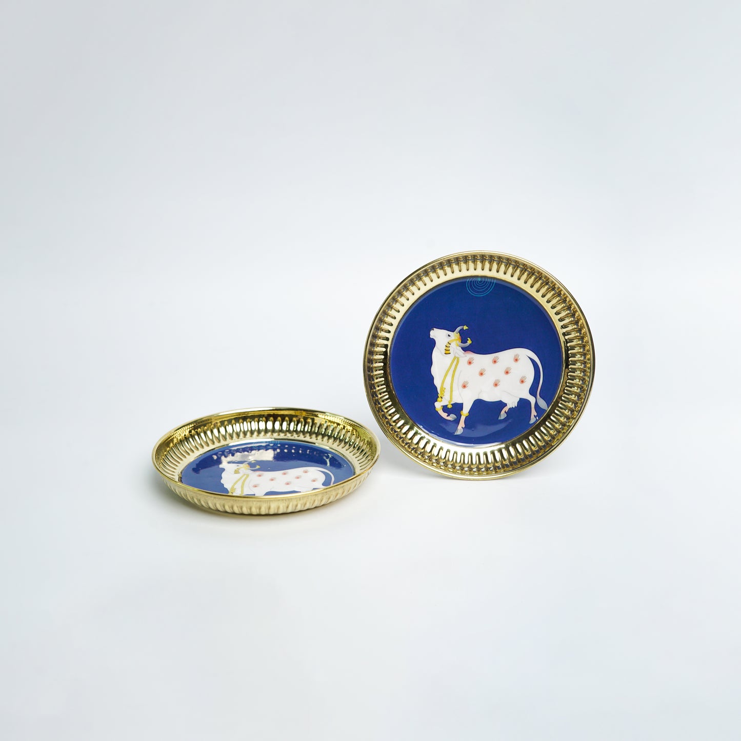 Pichwai brass plate - 5 inch (Assorted)