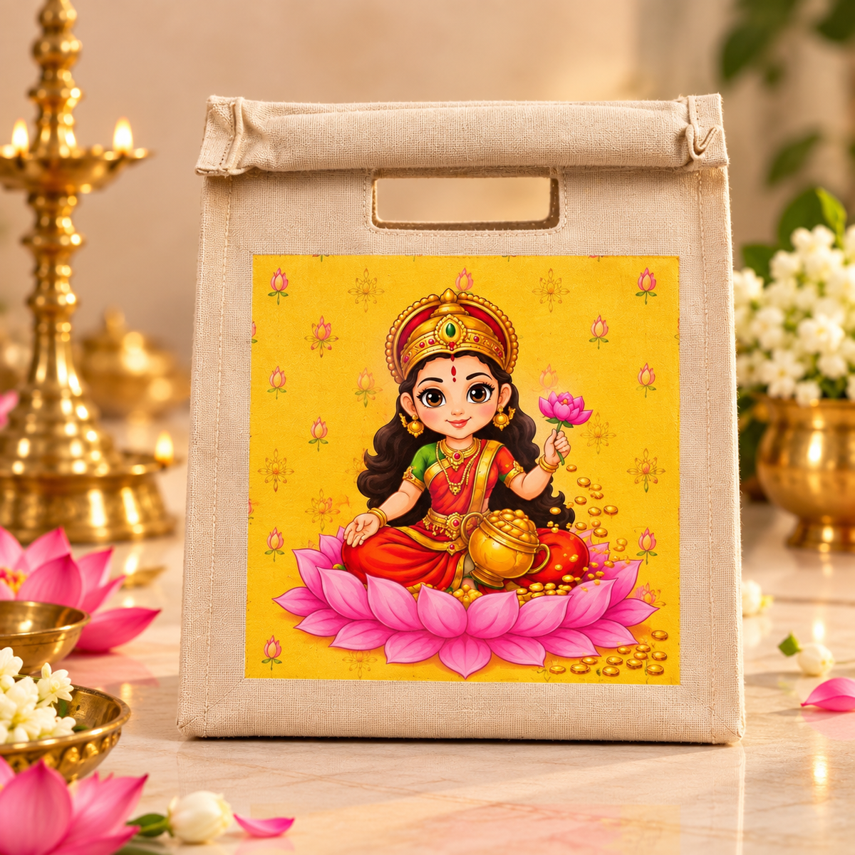 Eco Friendly Lakshmi Bag 8 inches (assorted)