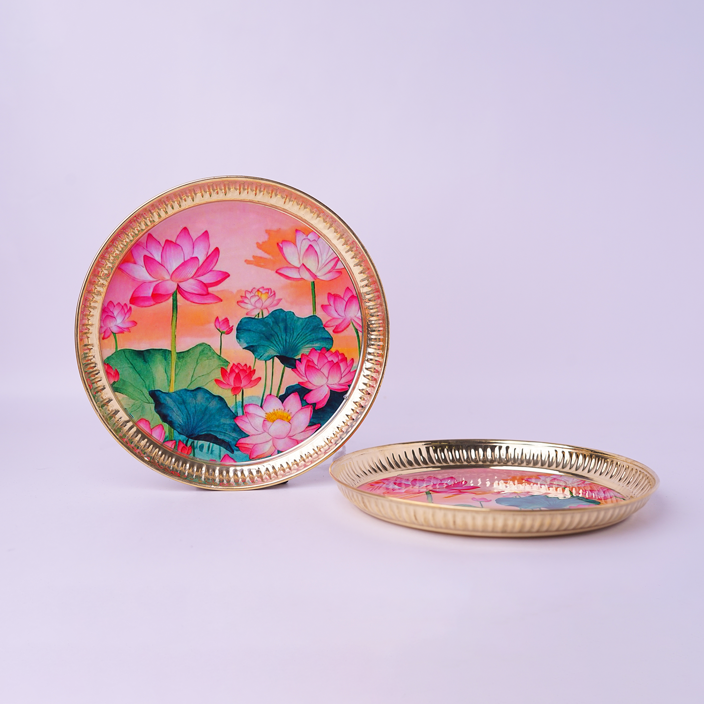 Lotus Brass Plate - 8 inch