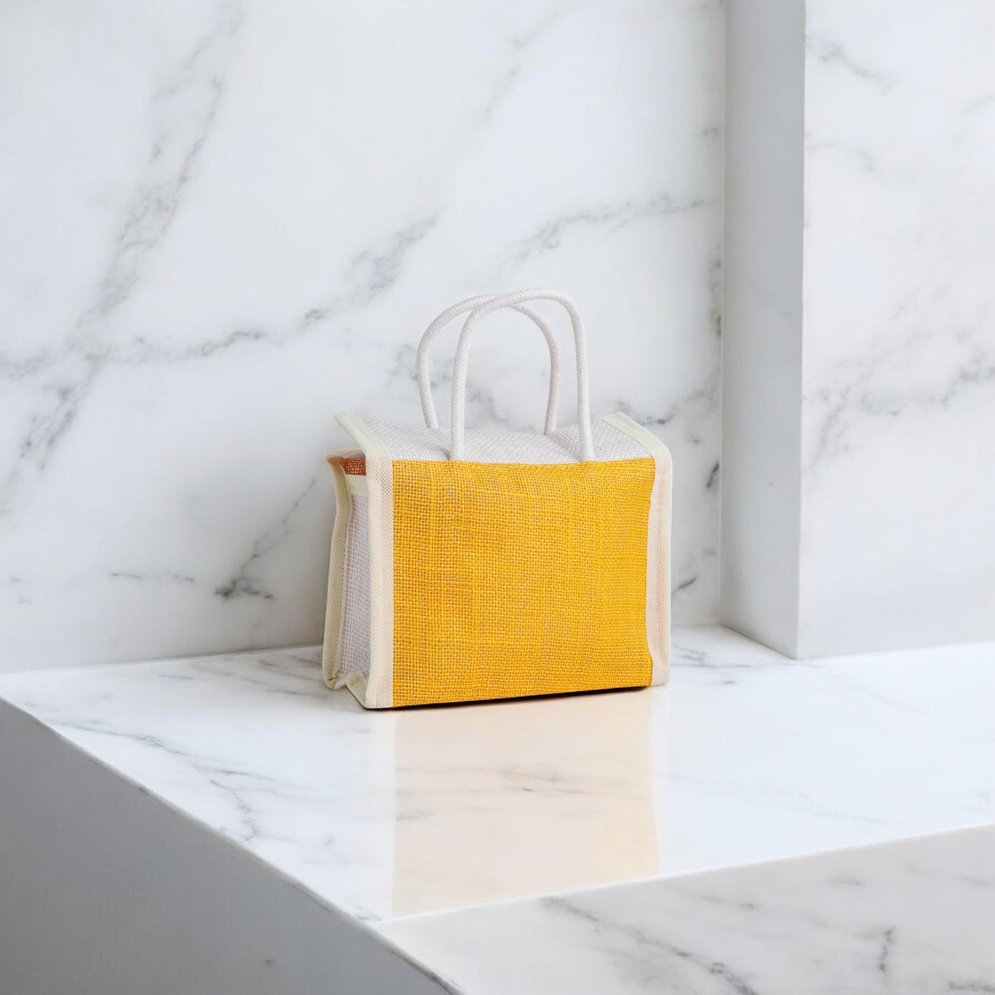 Yellow jute bag