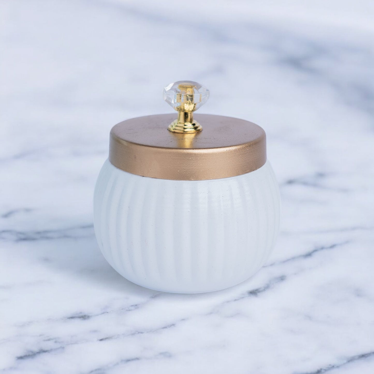 White Color Conical metal jar - 2 inch