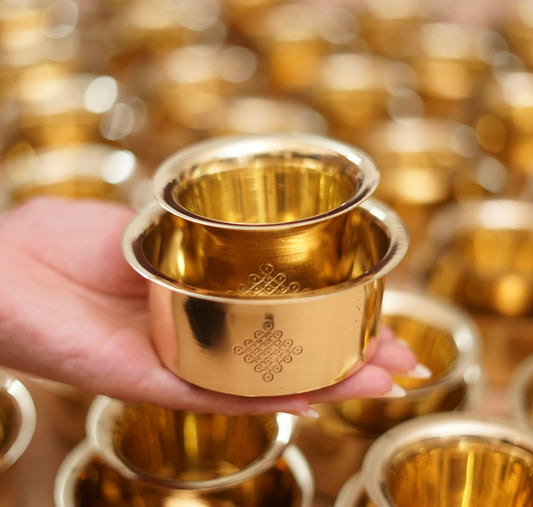 Brass Coffee Kolam Dabara set