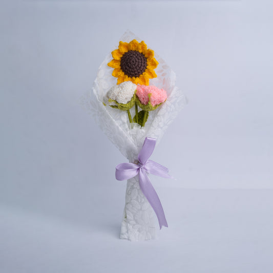 Sunflower crochet bouquet