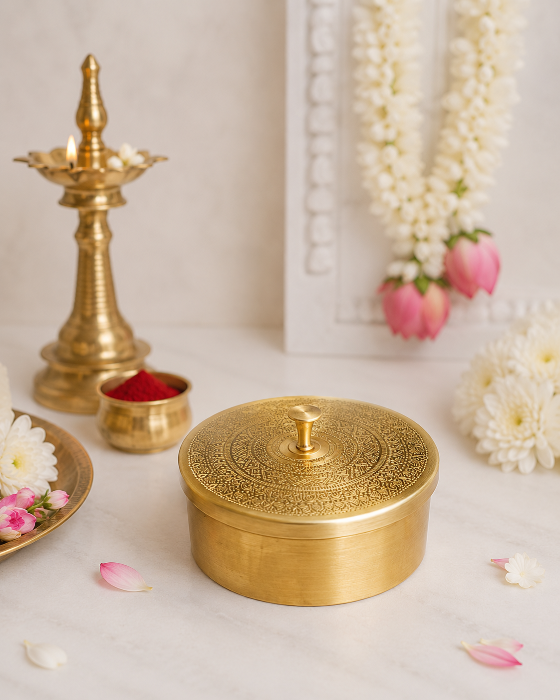 Pooja Brass Box