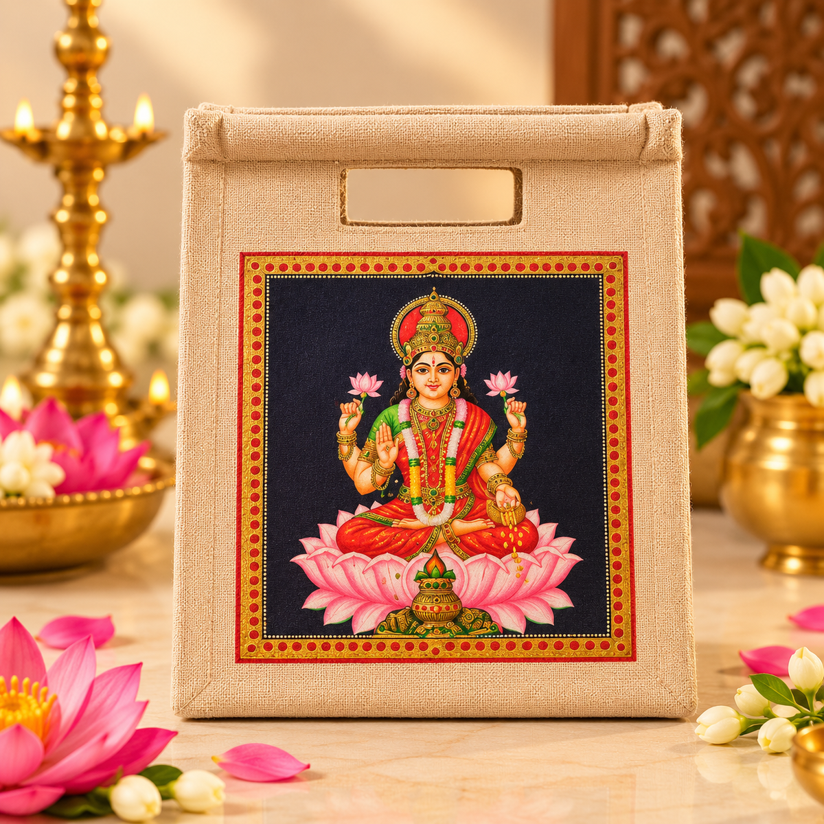 Eco Friendly Lakshmi Bag 8 inches (assorted)