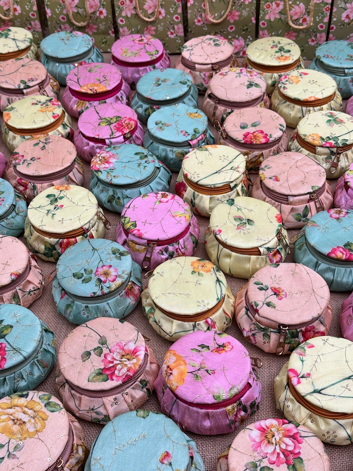 Pastel Floral Bangle box (Matki) assorted