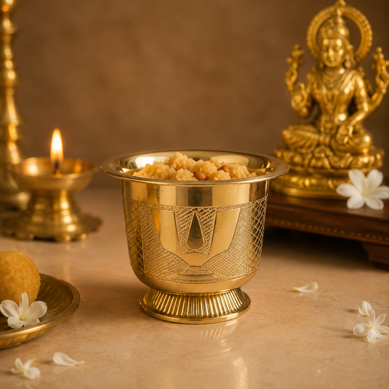 Brass Prasadam Bowl