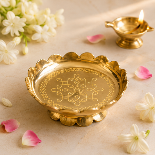 Brass Kolam Manai ( 4 inches)