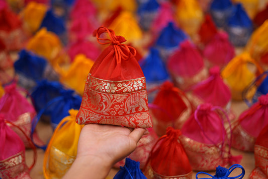 Organza Lace Potli - 7”5 inches