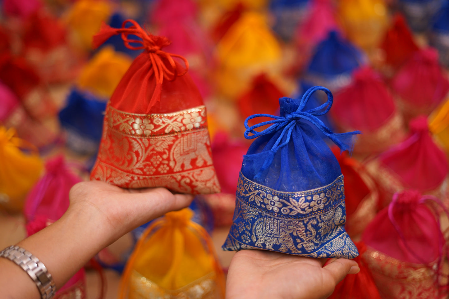 Organza Lace Potli - 7”5 inches