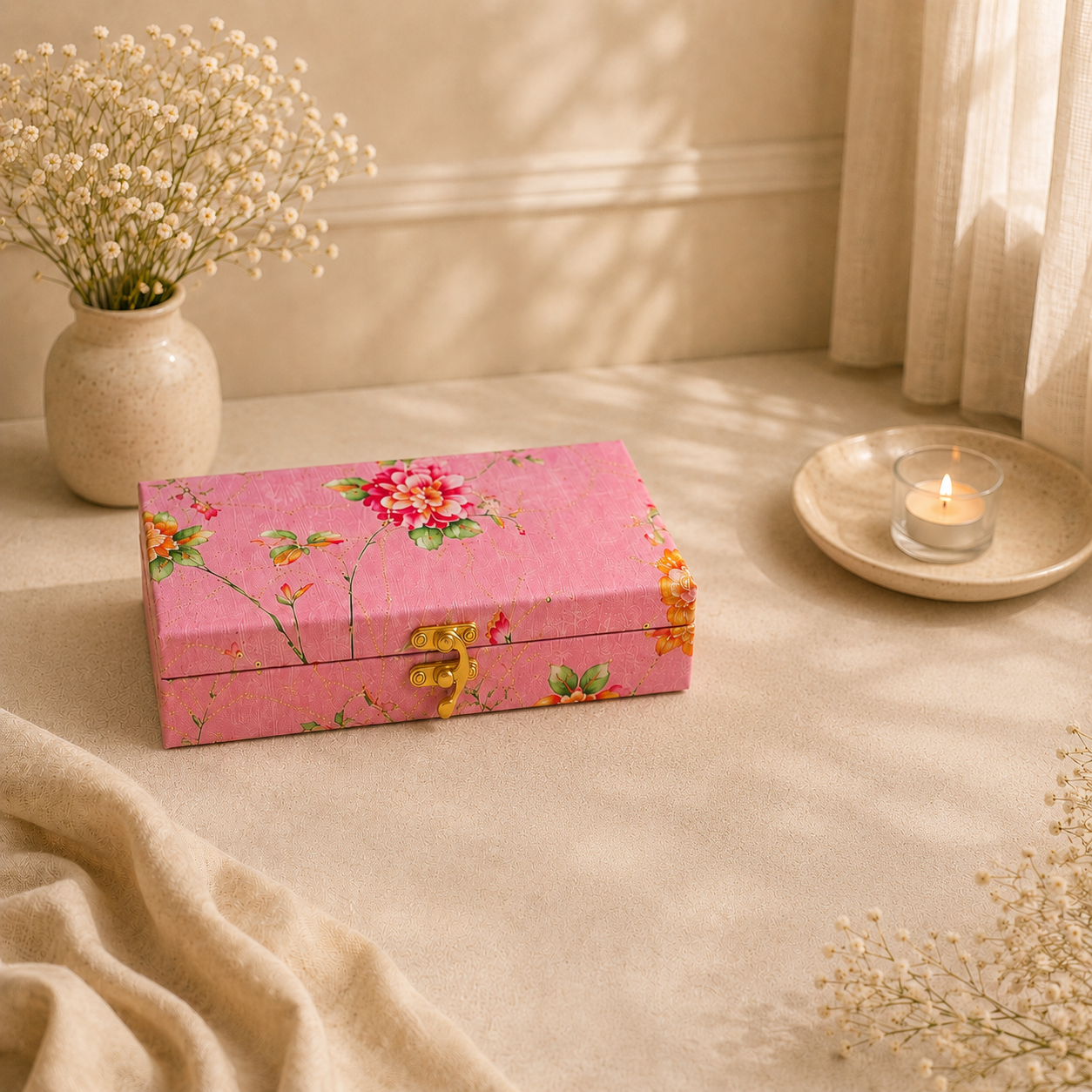 Pastel Floral Cash/Jewel Box