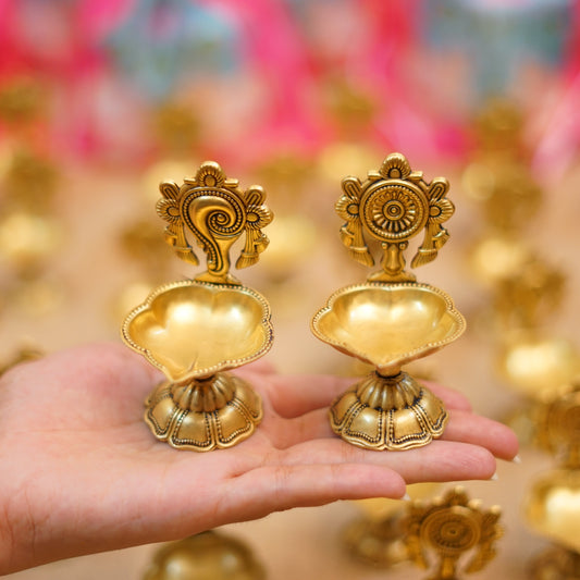 Brass Shank & Chakra Diya