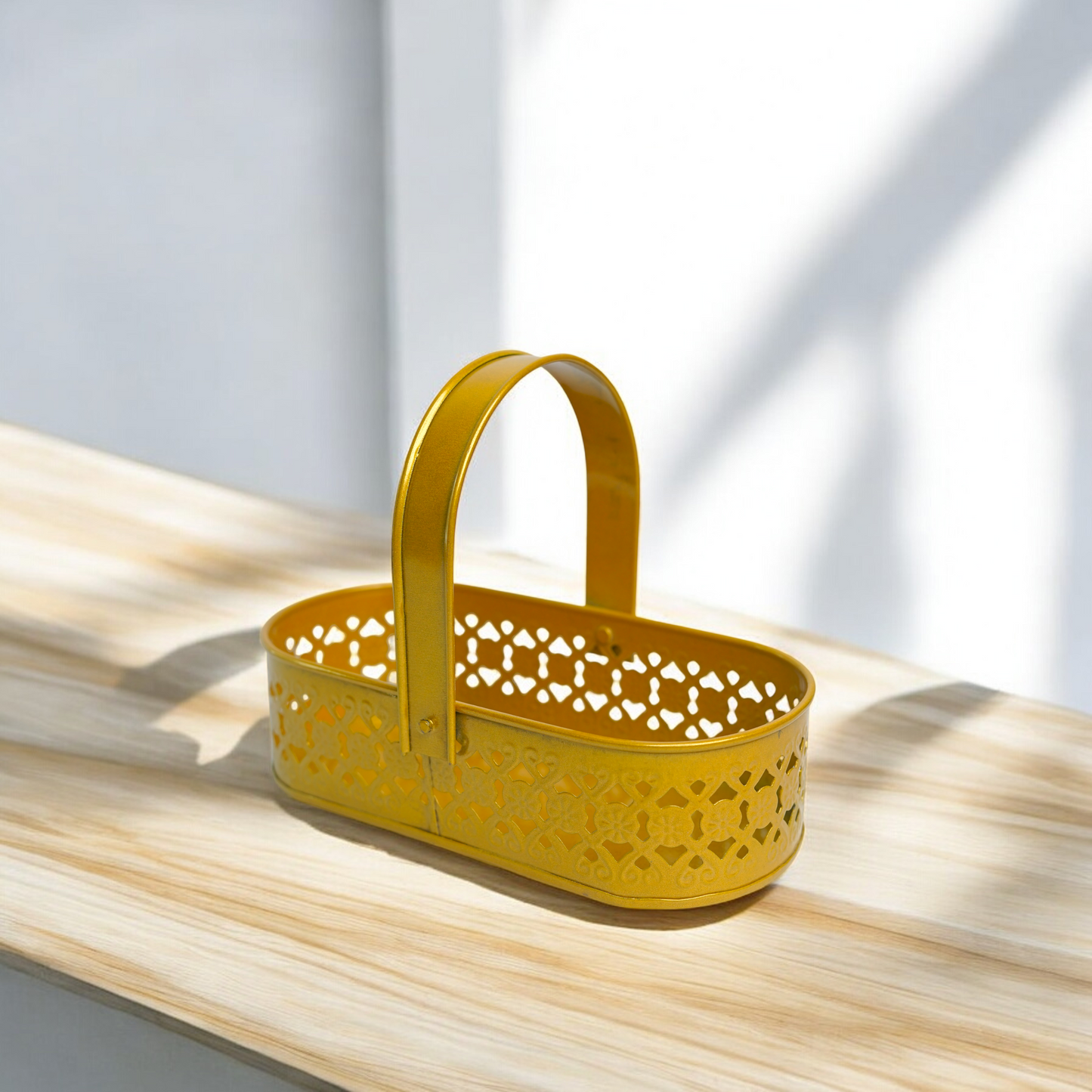 Gold Color oval basket