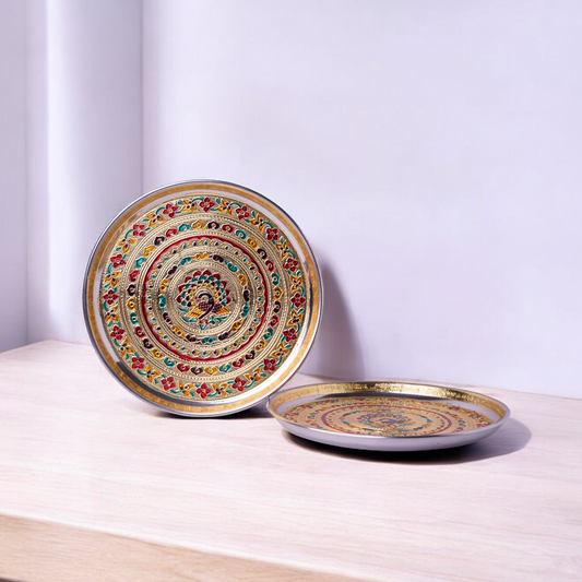 Meenakari Plate - 10 inch