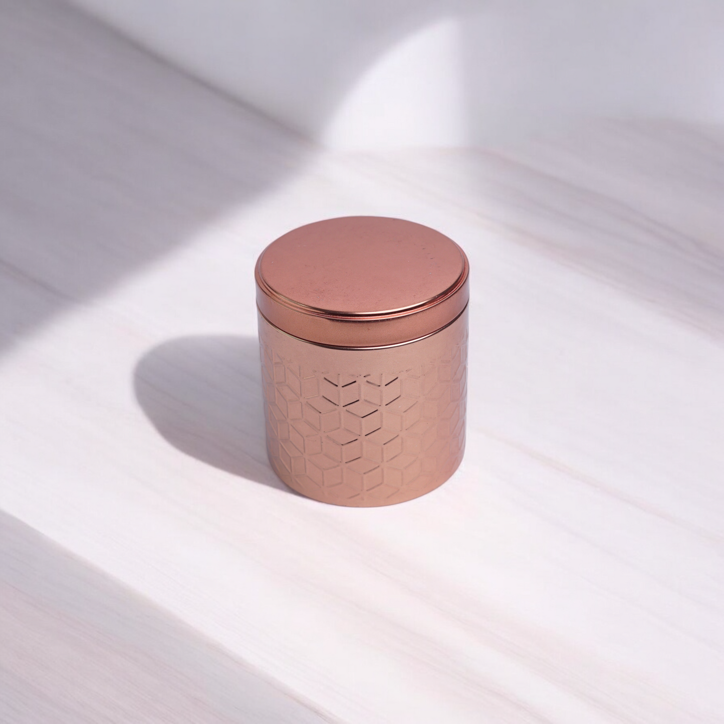 Copper Embossed air tight container - 3.5 inch