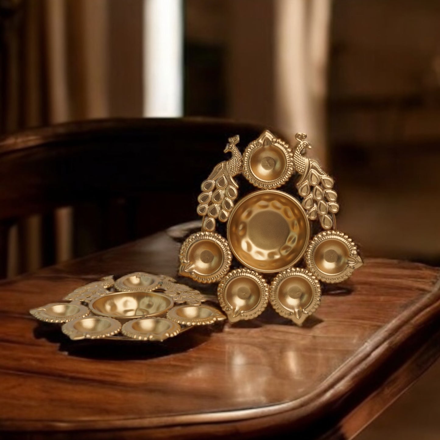 Peacock Urli - 8 inches