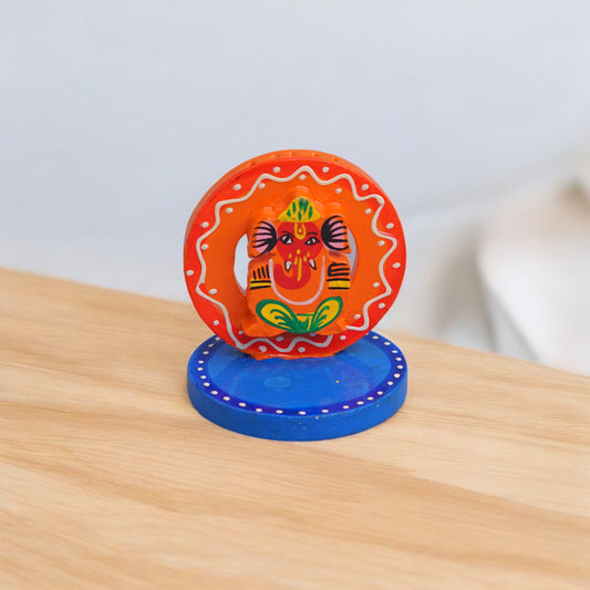 Ganesha wooden hand-painted Agarpathi Stand