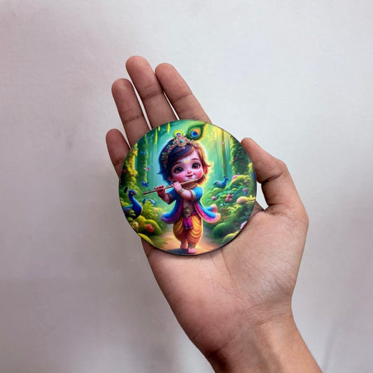 Baby Krishna with flute magnet