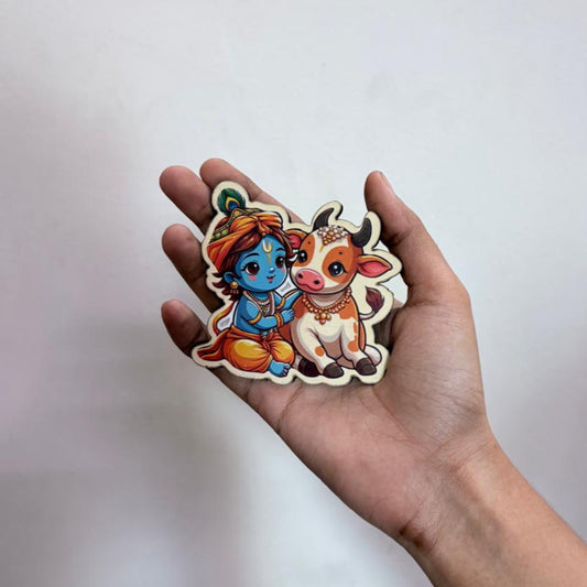 Baby Krishna and Cow magnet