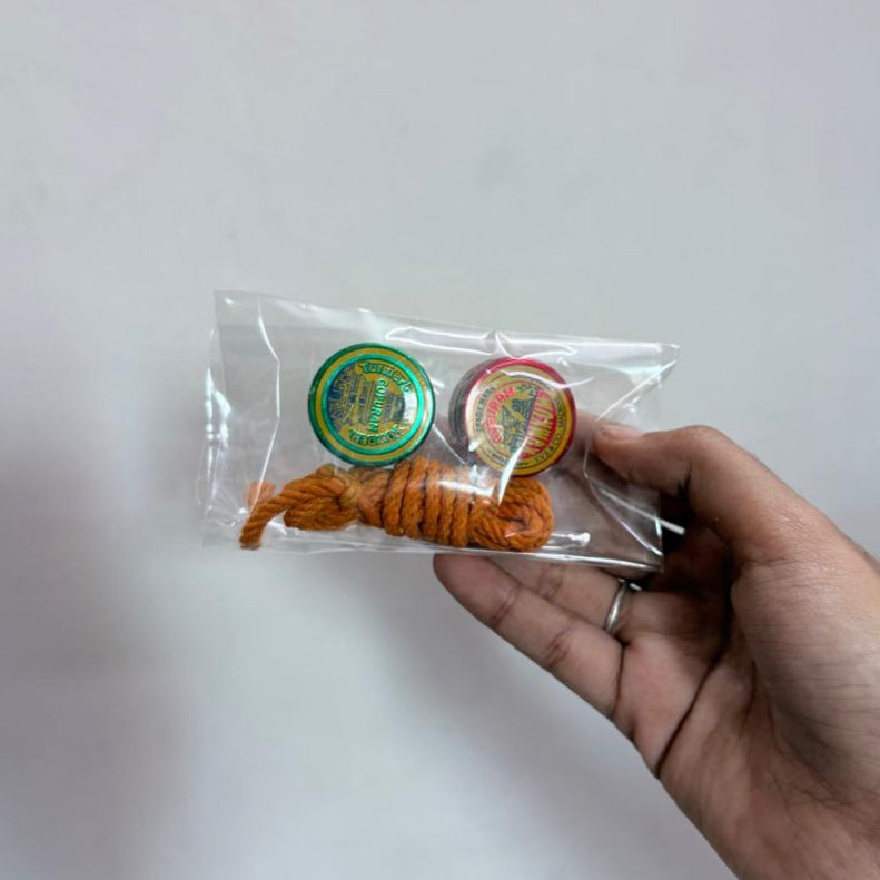 Gopuram Manjal kumkum with Thali