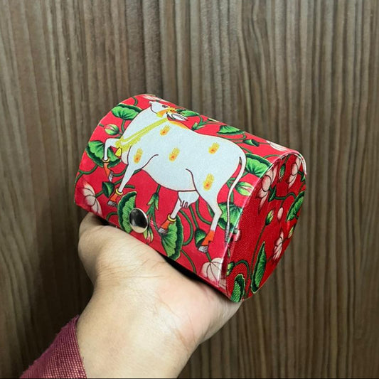 Pichwai Bangle box (Roll) assorted - 4inch