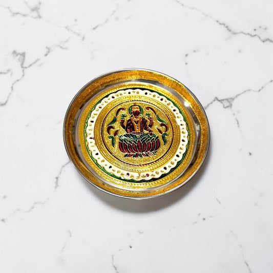 Lakshmi Meenakari plate - 7 inch